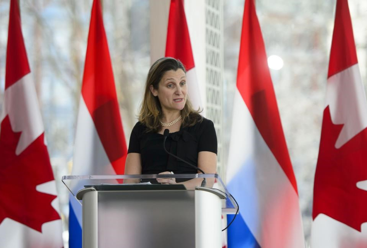 Chrystia Freeland, Minister of Foreign Affairs and the Foreign Affairs Minister of the Netherlands, Stef Blok, National Arts Centre,