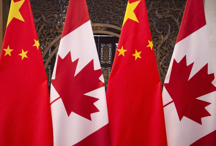 flags, Canada, China,