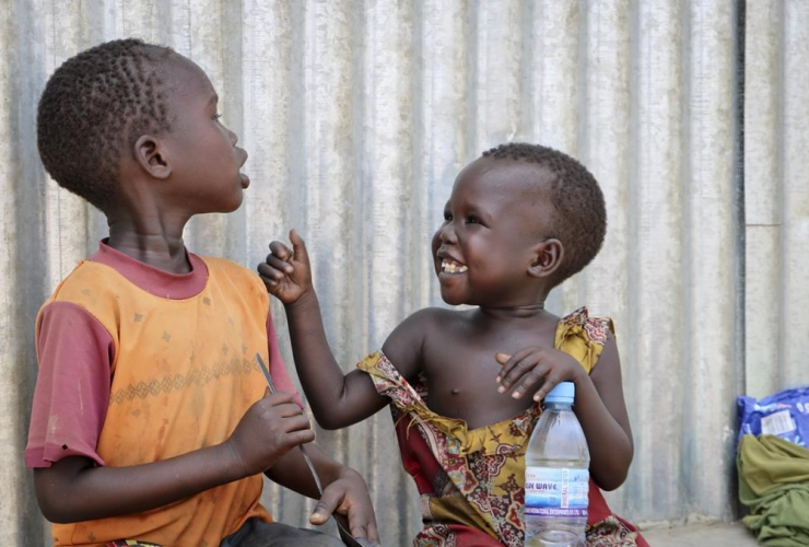 children, internally displaced person's camp, capital Juba, South Sudan,