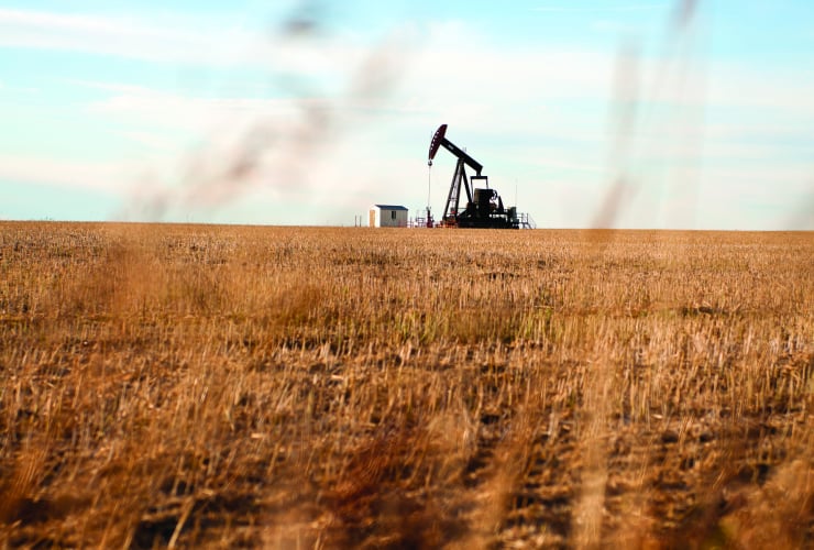 A pumpjack in the Alberta prairie. Supplied by Alberta Energy Regulator