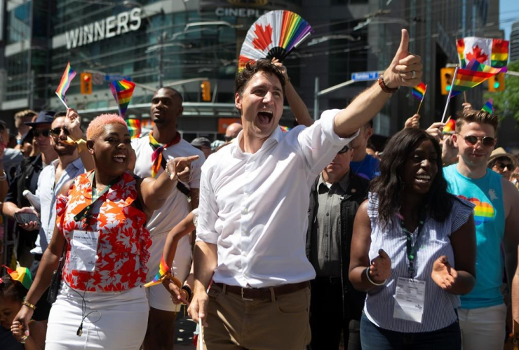 Prime Minister Justin Trudeau, Toronto's Pride parade, 