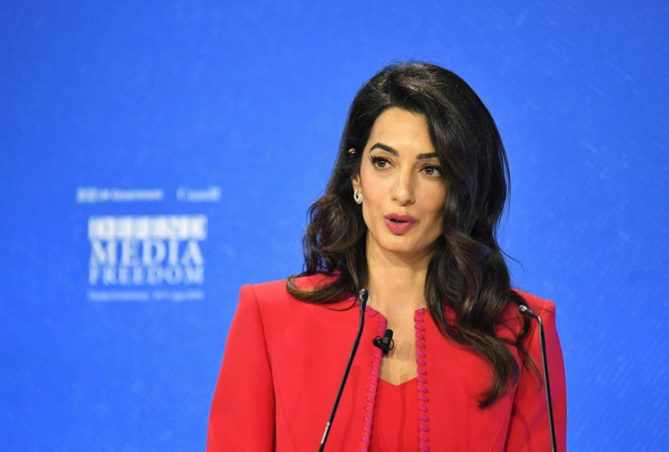 Amal Clooney, Global Conference for Media Freedom, The Printworks, London, 