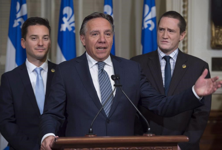 Francois Legault, Simon Jolin-Barrette, Benoit Charrette,