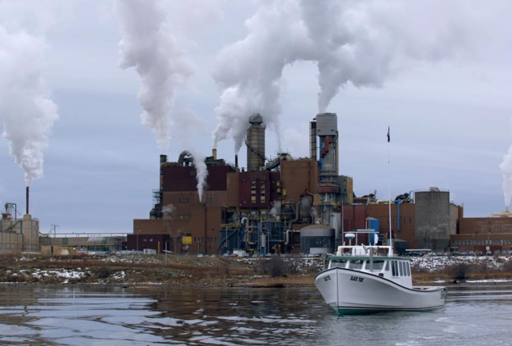 boat, North Pulp mill, Nova Scotia,documentary, The Mill, 