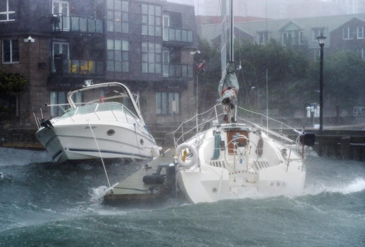 Pleasure boats, Halifax, hurricane Dorian,