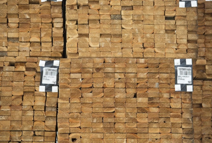 Fresh cut lumber, mill, Stave River, Maple Ridge, B.C., 