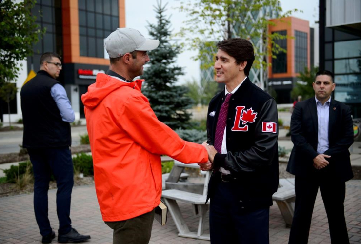 Liberal Leader Justin Trudeau, voter, Kitchener,