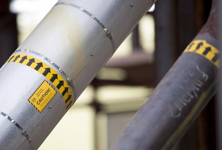 Pipes, natural gas plant, Fort St. John, 