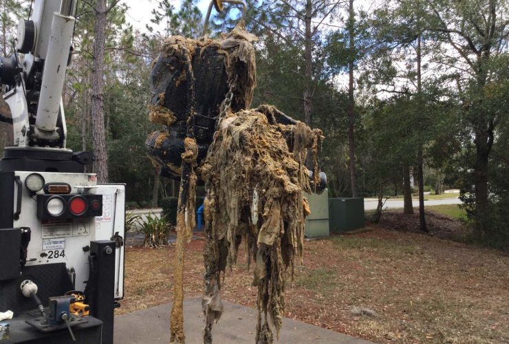 Workers, Arlington County Department of Environmental Services, Arlington, Virginia, flushable wipes, city sewers,