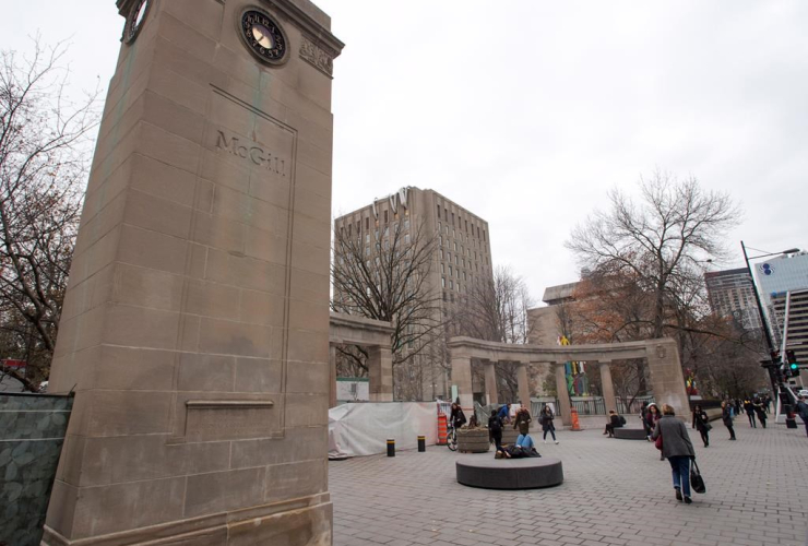 Roddick Gates, Roddick Memorial Gates, main entrance, McGill University campus,