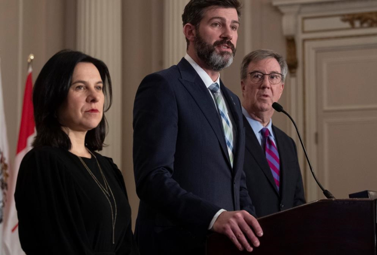 Ottawa Mayor Jim Watson, Montreal Mayor Valerie Plante, Edmonton Mayor Don Iveson,