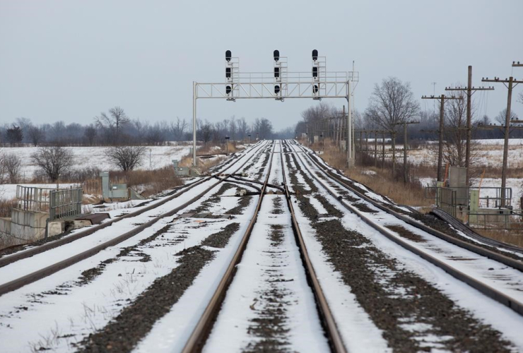 train tracks, Tyendinaga Mohawk Territory, 