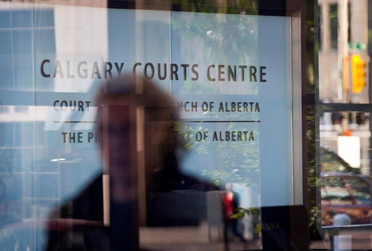 An entrance to the Calgary Courts Centre is shown in Calgary on Friday, Aug. 27, 2010. File photo by The Canadian Press/Jeff McIntosh