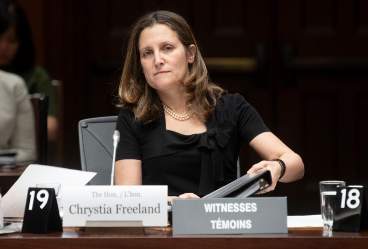 Deputy Prime Minister, Minister of Intergovernmental Affairs, Chrystia Freeland, 