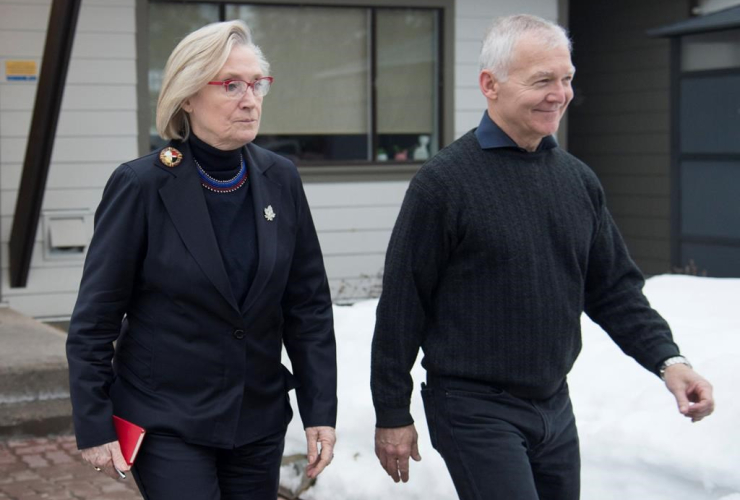 Federal Minister of Crown-Indigenous Relations Carolyn Bennett, B.C. Indigenous Relations Minister Scott Fraser,