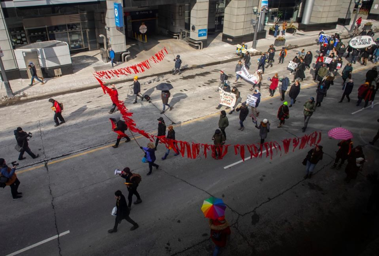 Protesters, Prospectors & Developers Association of Canada, mining industry convention, Toronto,