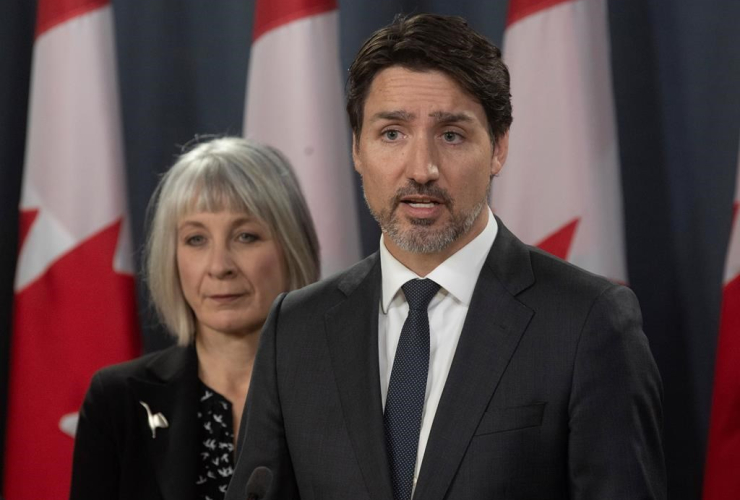 Minister of Health Patty Hajdu, Prime Minister Justin Trudeau,