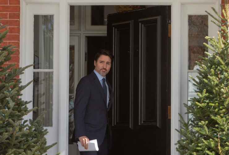 Prime Minister Justin Trudeau, Rideau Cottage, news conference,