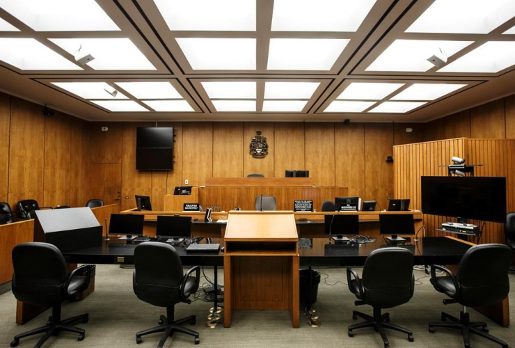 courtroom, Edmonton Law Courts building, Edmonton,