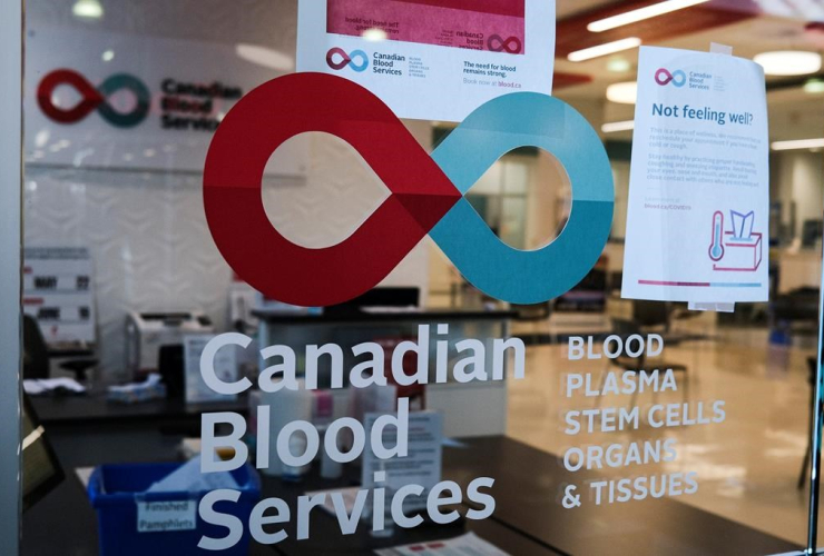 blood donor clinic, shopping mall, Calgary, 