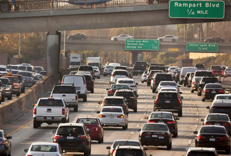 traffic, Hollywood Freeway, Los Angeles, 