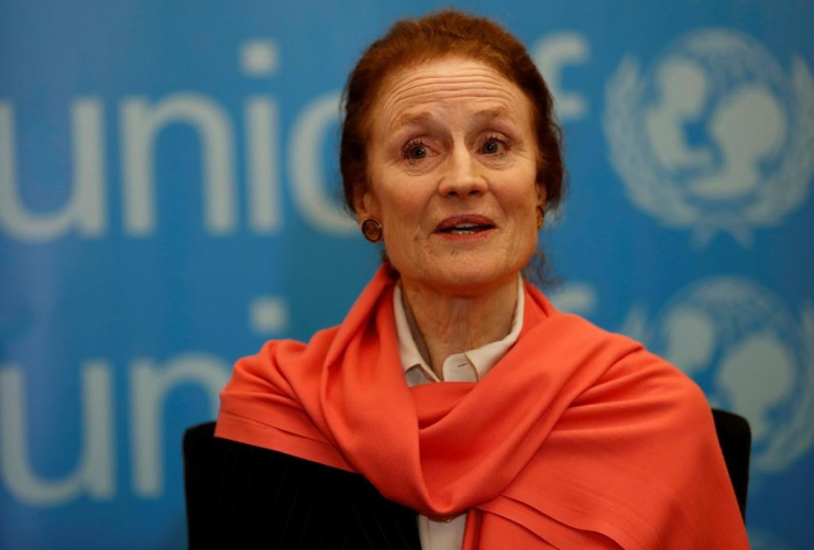 Henrietta Fore, executive director of UNICEF, 