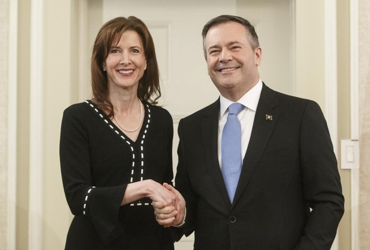 Alberta premier Jason Kenney, Tanya Fir, 