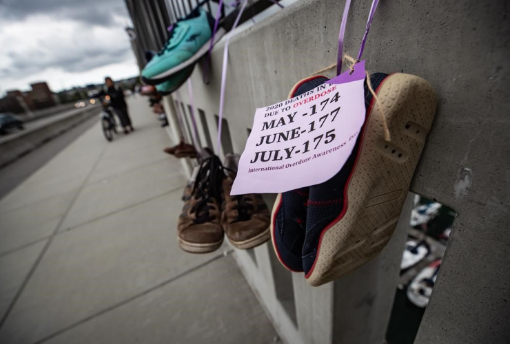 Shoes, Burrard Bridge,