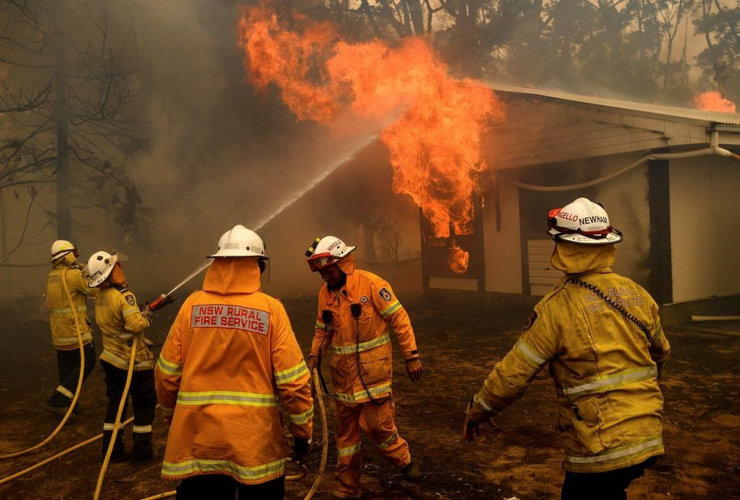 firefighters, Morton Fire,