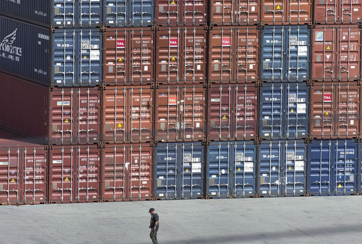 Shipping containers, Fairview Cove Container Terminal, Halifax,