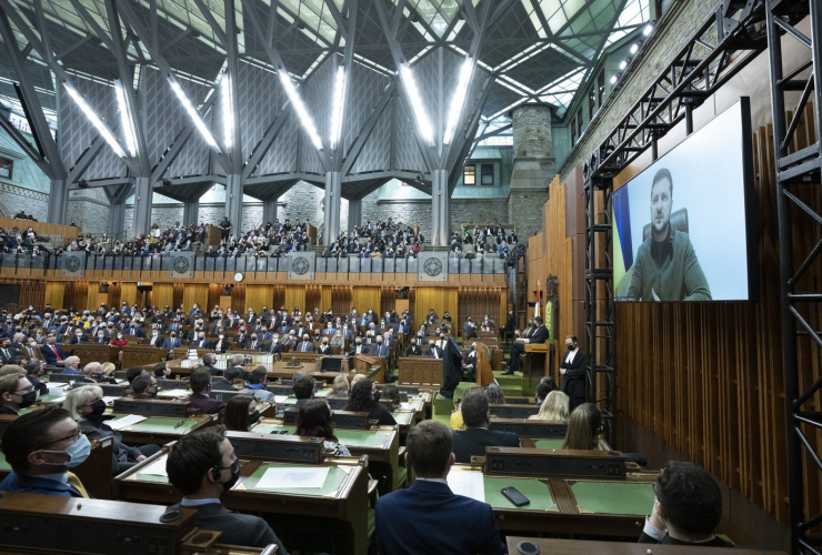 Canadian Parliamentarians, Ukrainian President, Volodymyr Zelenskyy, Canadian parliament,