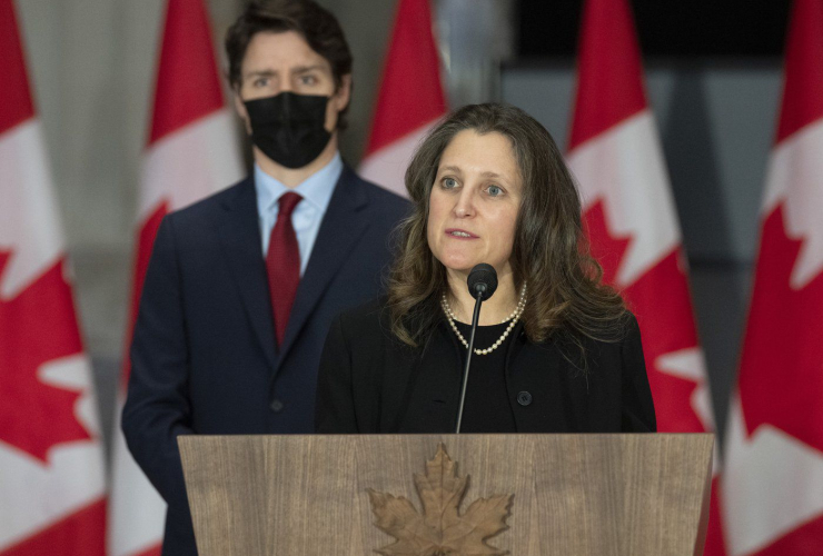 Justin Trudeau, Chrystia Freeland,