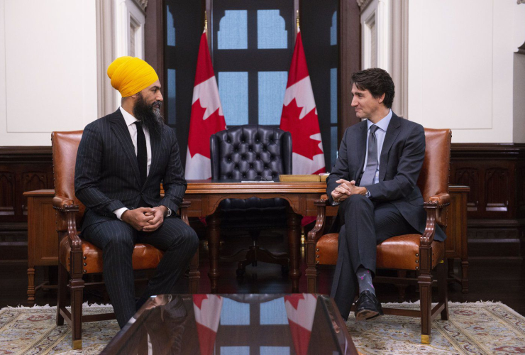 Jagmeet Singh, Justin Trudeau,