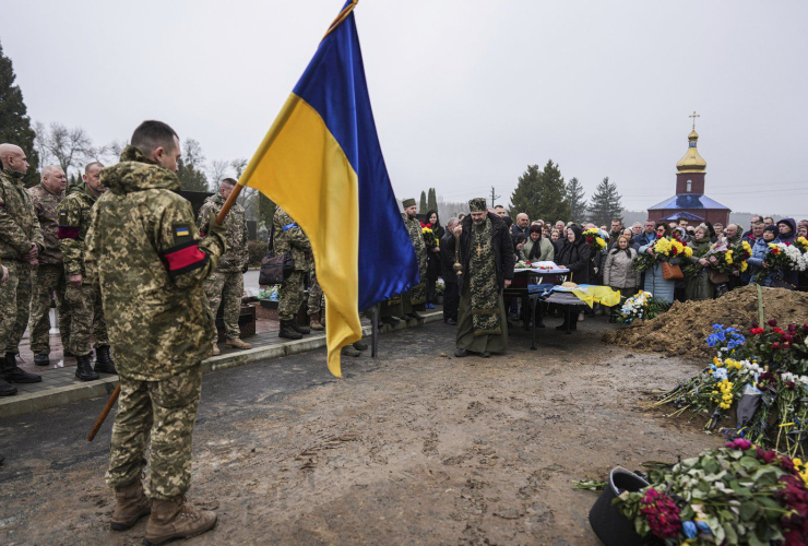 Ukrainian servicemen, funeral ceremony, Georgiy Plisak, Lutsk, Ukraine,