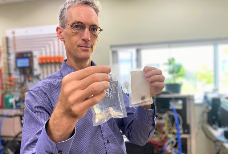 Research scientist Wayne Groszko is a part of the Applied Energy Research Lab's team tasked with developing novel solutions to help address the climate crisis. Photo courtesy of NSCC