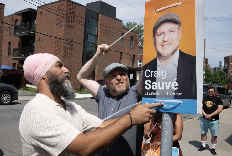 Jagmeet Singh, Craig Sauve,