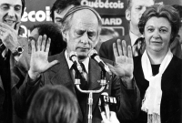 Quebec Premier, Rene Levesque, Parti Quebecois, rally, Montreal, 