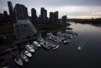 water taxi, marina, condos, False Creek, Vancouver, 