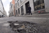  pothole, St. Paul street, 