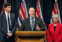 John Horgan, Carole James, David Eby,