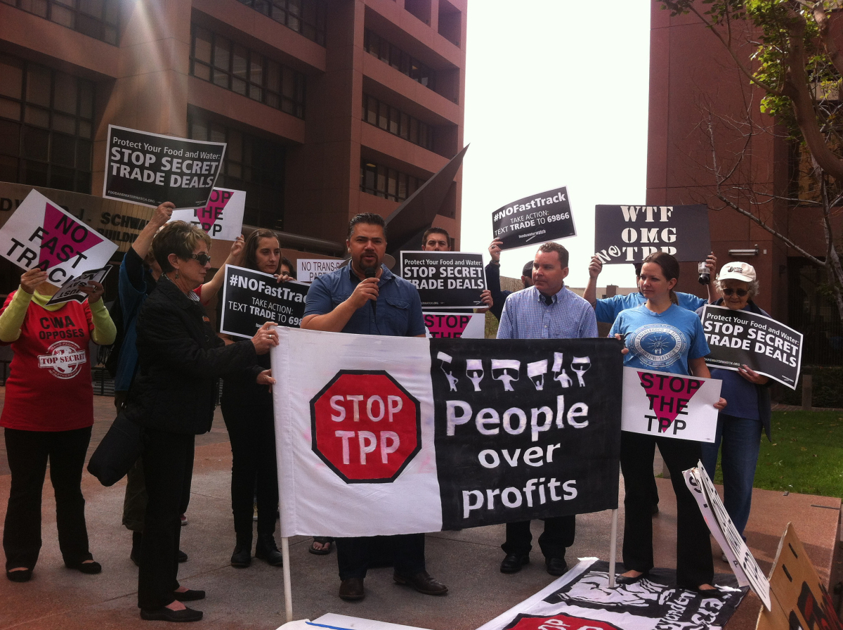 Trans-Pacific Partnership Protest