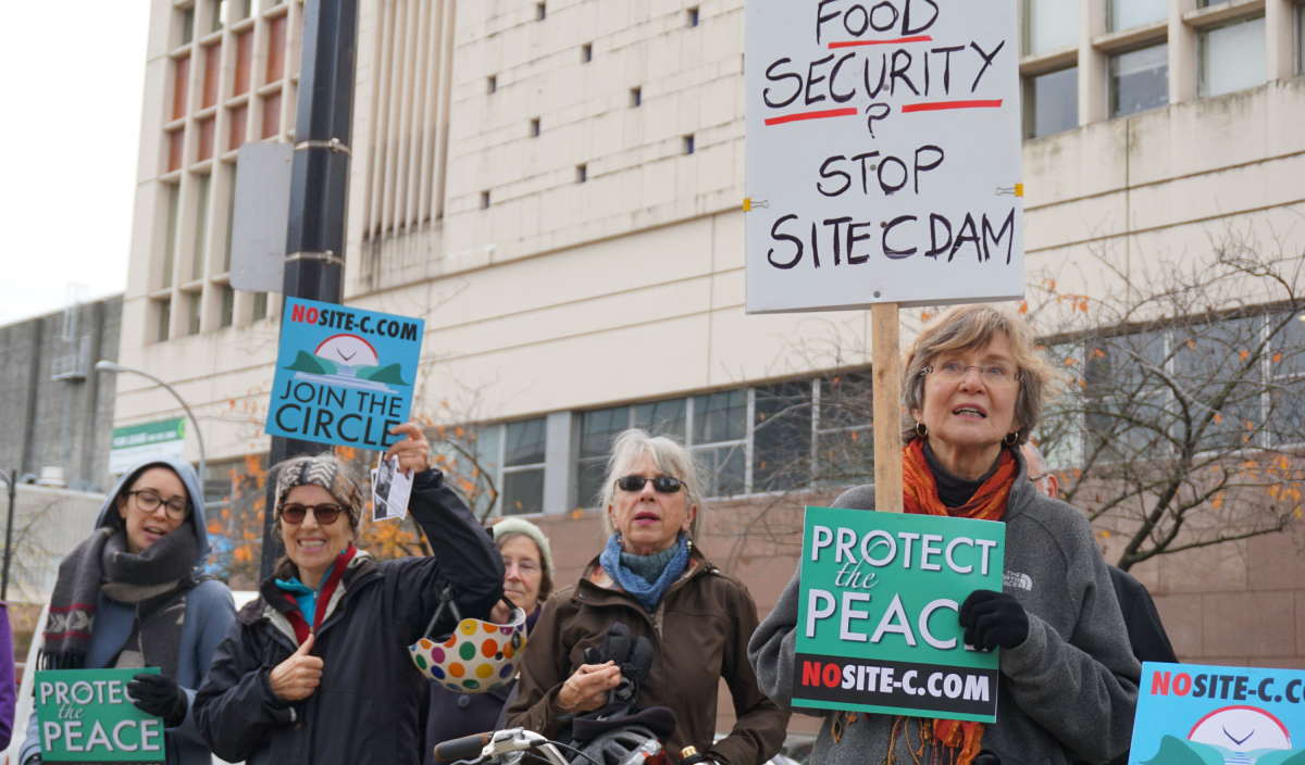 Site C Dam, Peace River, BC Hydro, protest, First Nations