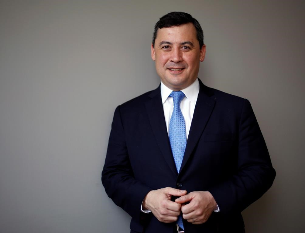 Federal Conservative leadership candidate Michael Chong is shown during an interview with The Canadian Press in Ottawa, Wednesday, May 3, 2017. File photo by The Canadian Press/Fred Chartrand