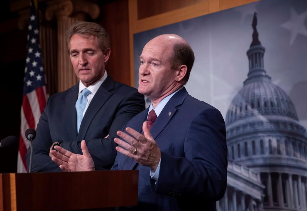 Sen. Jeff Flake, R-Ariz., Sen. Chris Coons, 