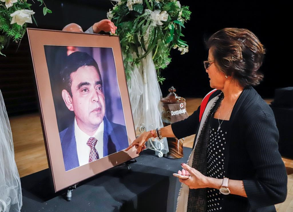 Neena Obhrai, photo, late husband Deepak Obhari, memorial, Calgary, 