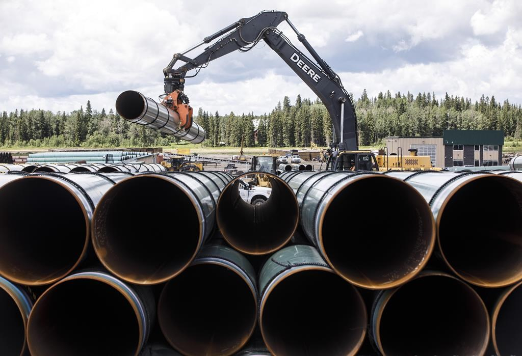 Pipe, Trans Mountain pipeline, Edson,