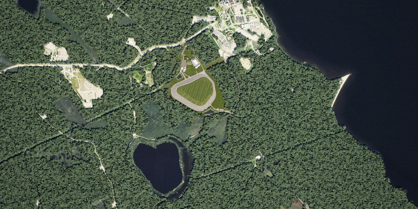 A rendering of the proposed near-surface disposal facility at Chalk River. This is not a photograph, it is a rendering  of what the proposed facility will look like, provided by CNL