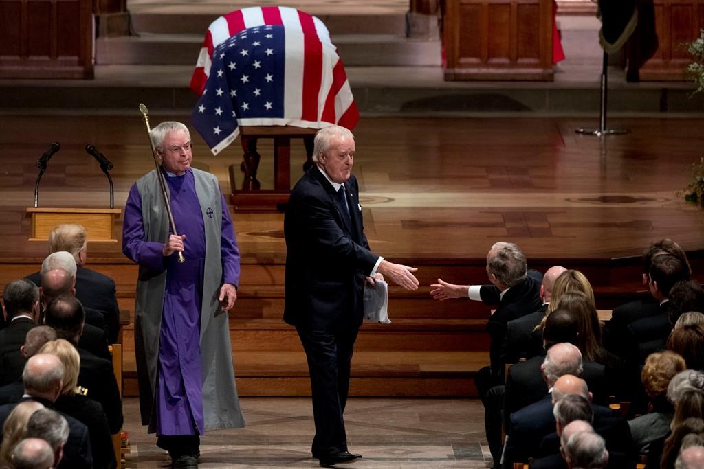 Mulroney fights tears in loving tribute to former president George Bush ...