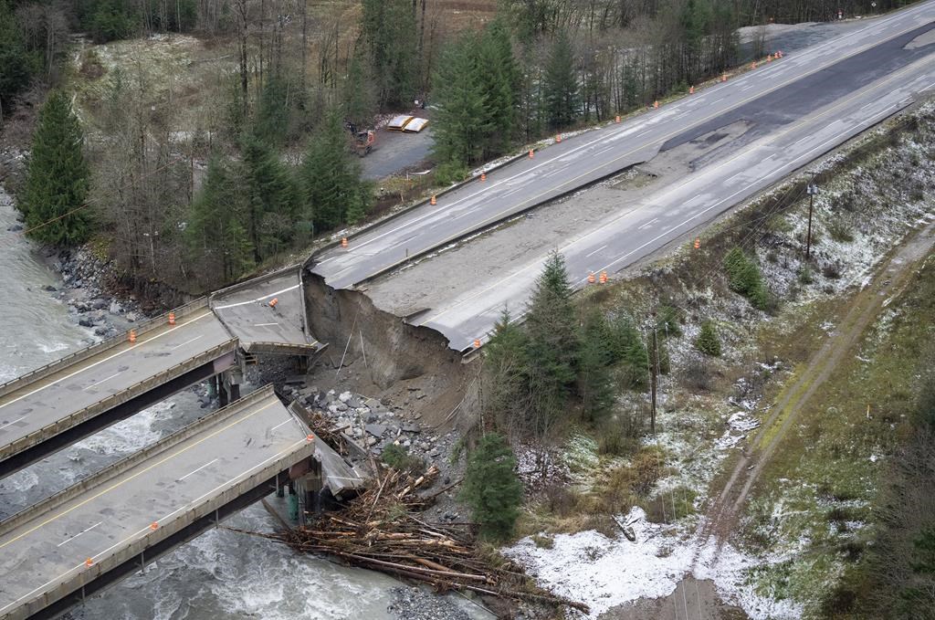 Damaged Coquihalla highway opens for essential traffic next week