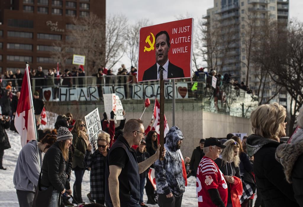 Noisy Anti-vax-mandate Truck Convoys And Protests In Cities Across ...